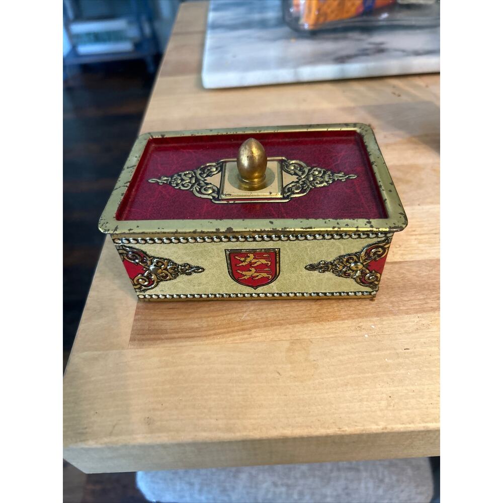 Vintage Blue Bird Confectionery Harry Vincent Ltd Red Metal Base Tin with Lid